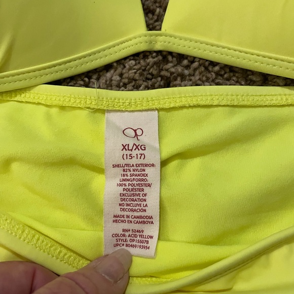 Neon yellow bikini with push-up padded top. NWT - Picture 4 of 10